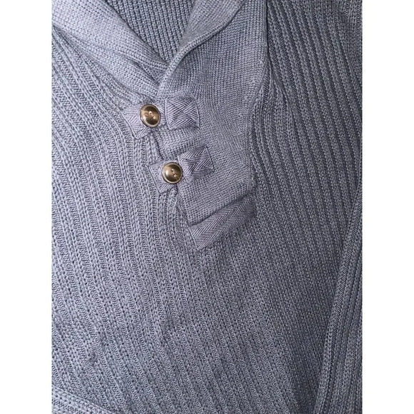 Duluth Trading Company Men's Size XL Gray Brigadier Shawl Collar Sweater Wool‎ - Picture 3 of 4